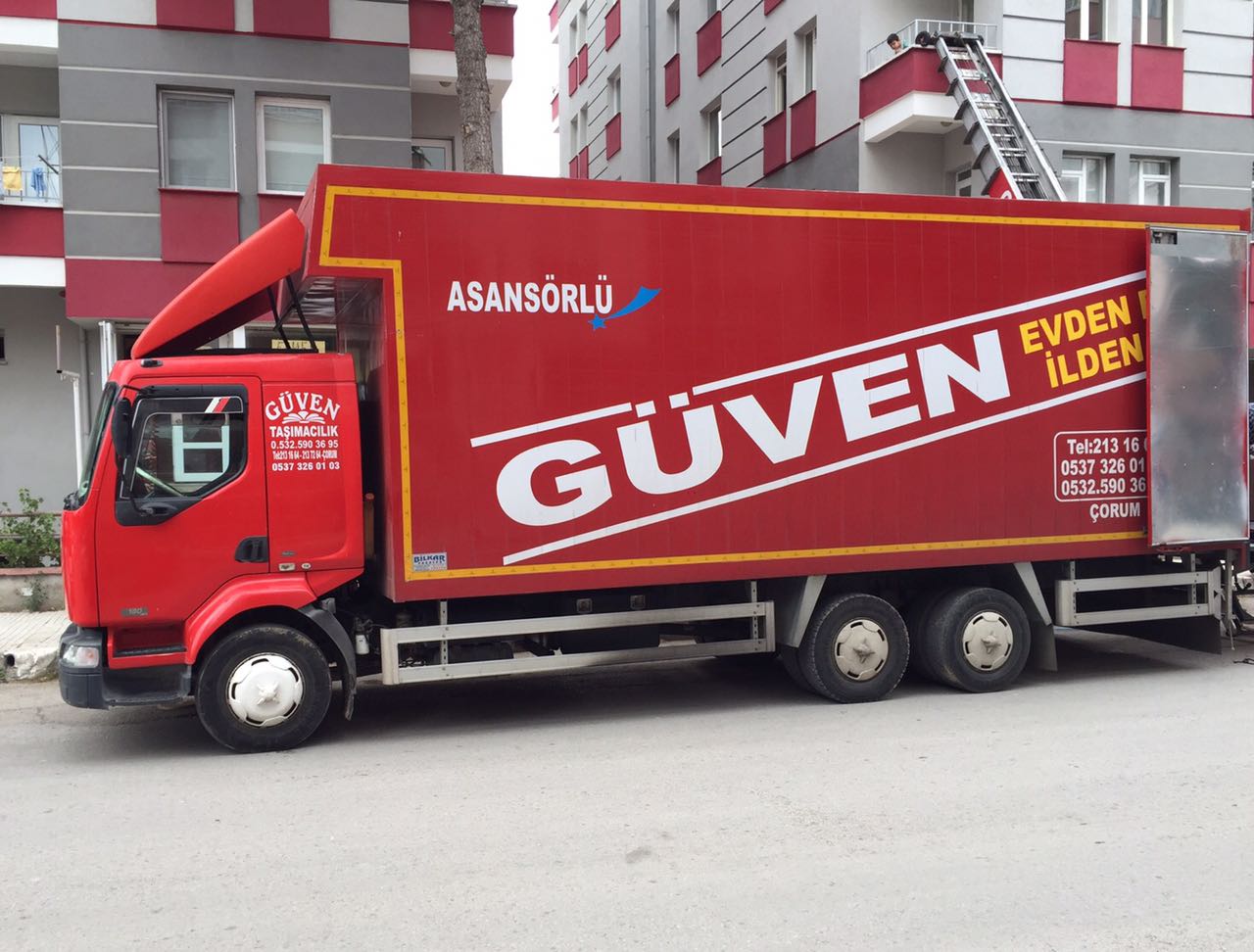 Çorum Asansörlü Taşıma, Çorum evden eve, Çorum Taşımacılık, Güven Evden